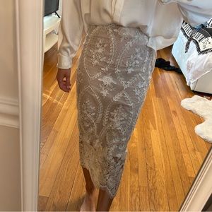 Stone cold fox embroidered skirt
